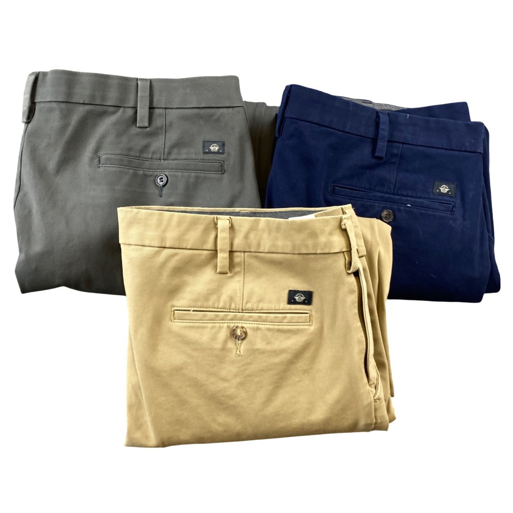 Dockers Pants Mens 42x30 Lot of 3 Smart 360 Flex Classic Fit Navy Khaki Gray
